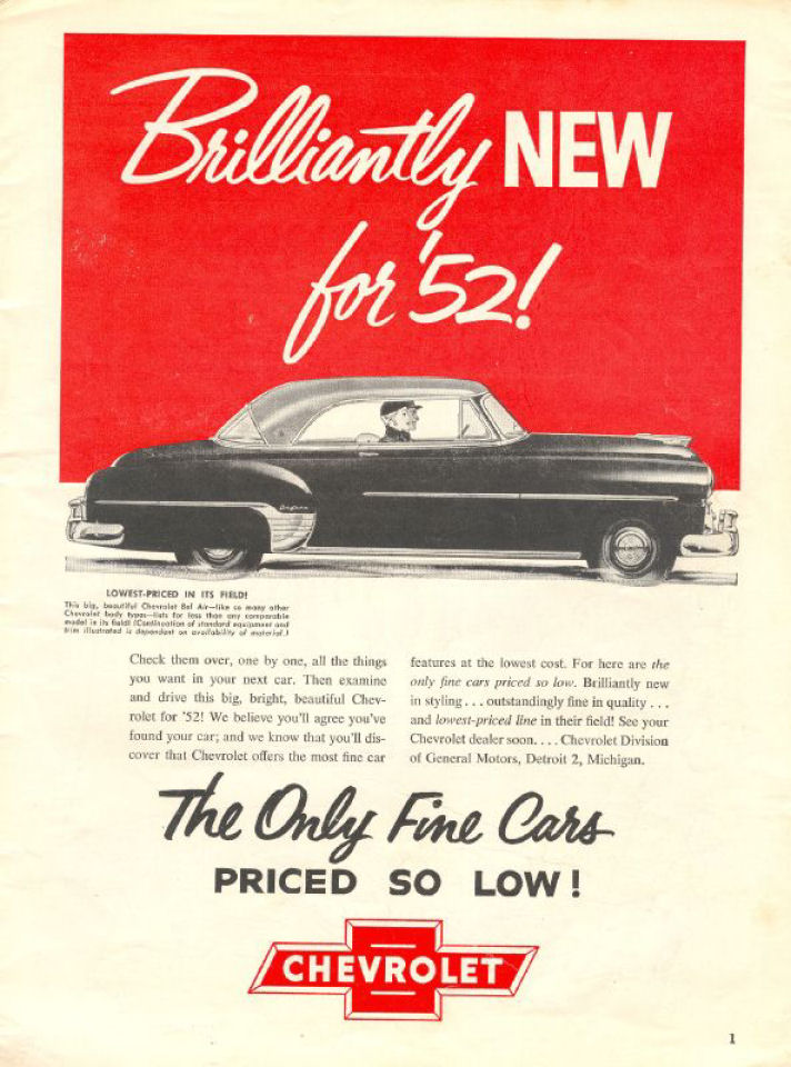 1952 Chevrolet Ad-12