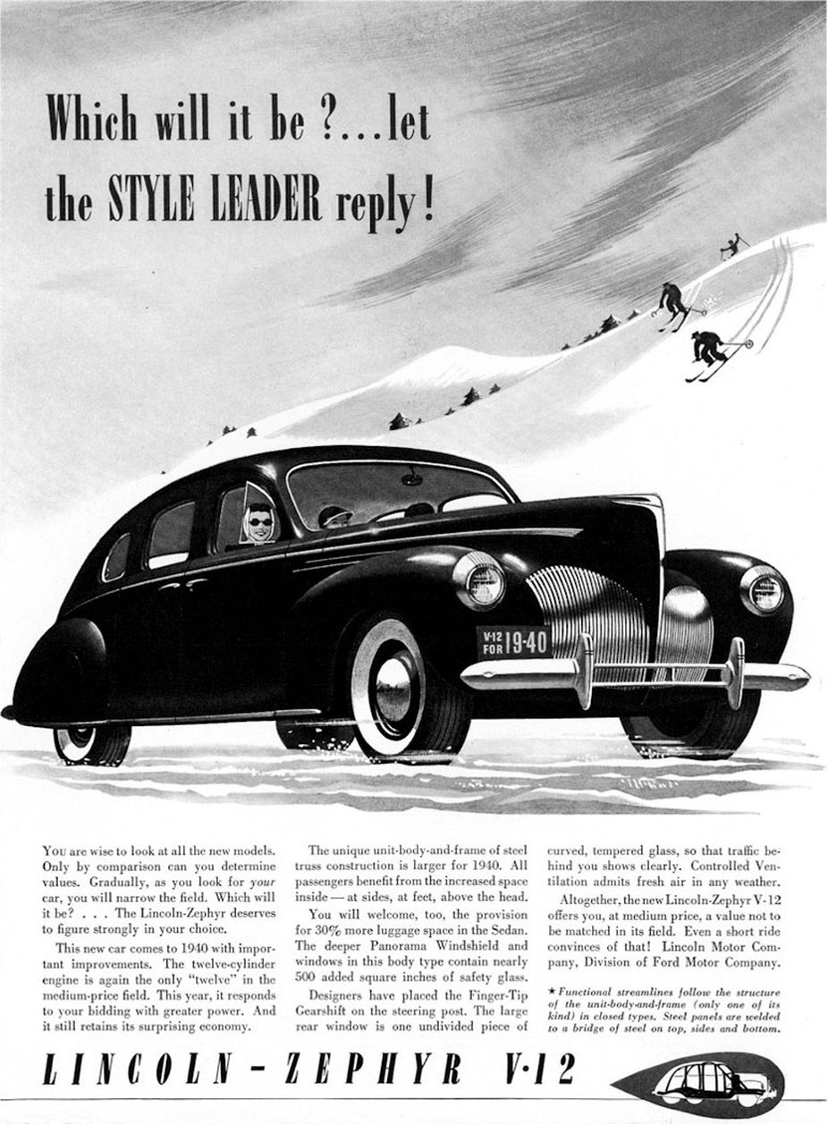 1940 Lincoln Zephyr Ad-12